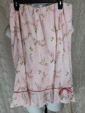 Pink Floral Ruffle Dress with Ribbon Trim